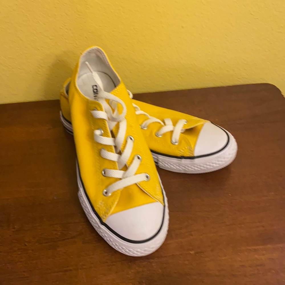 Converse Yellow All Star size 3Youth/5.5women